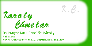 karoly chmelar business card